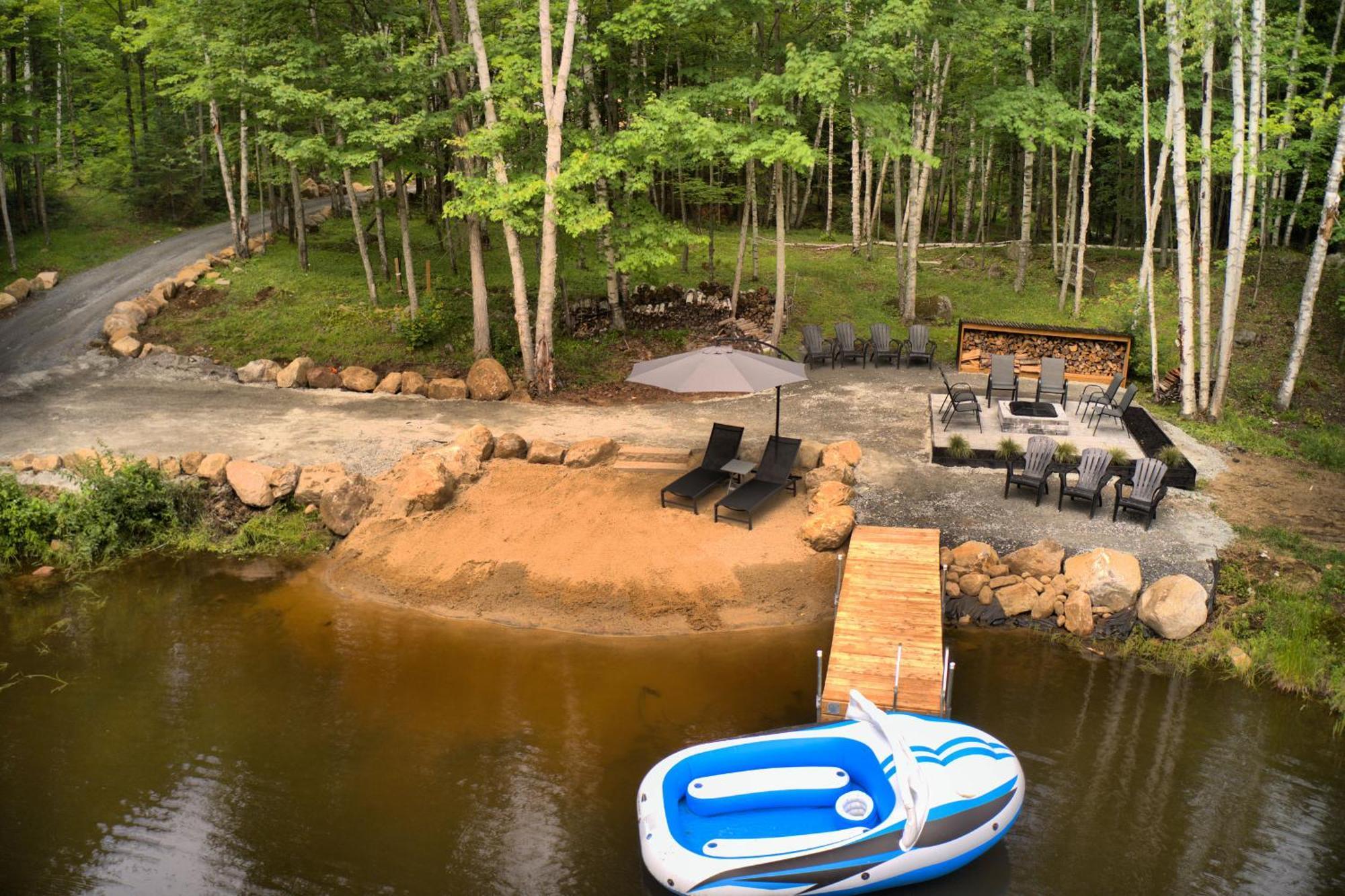 Kallm-Mont-Tremblant Chalet With Hot Tub, Pond & Beach On Private 7Acre Estate Lac-Superieur Buitenkant foto